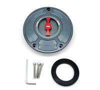 DEMULAX Fuel Tank Cap Cover, for VFR400 VFR750 VFR800 VFR1200F 2008+ RC51 RVF 400 All Years Motorcycle Fuel Tank Cap(Gray Black-01)