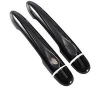 DEMULAX Glossy Black Car Door Handle Cover, for Renault, Megane 3 MK3 III 2008 2009 2010 2011 2012 2013 2014 2016 Car Door Handle Cover(Black 2dr No Key 1 Button)