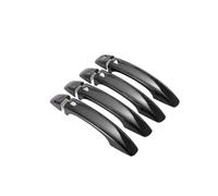 DEMULAX Glossy Black Chrome Car Door Handle Cover Trim Sticker, for Audi, A4 B8 Q5 Q3 Styling Auto Accessories Car Outer Door Handle Cover(Black handle)