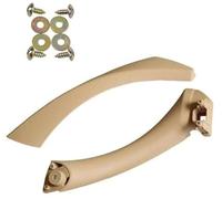 DEMULAX Inner Door Handle Panel, for BMW, E90 E91, for BMW, 3-Series Sedan Pull Trim Cover Black Beige 51417230849 51416971289 51416971291 Car Door Handle Interior(Beige-2pcs-Left)