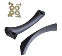 DEMULAX Inner Door Handle Panel, for BMW, E90 E91, for BMW, 3-Series Sedan Pull Trim Cover Black Beige 51417230849 51416971289 51416971291 Car Door Handle Interior(Black-2pcs-Right)