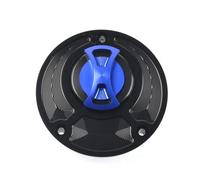 DEMULAX Keyless Motorcycle Fuel Tank Cap Cover, for YAMAHA, YZFR25 YZF R25 2015-2020 2016 2017 2018 2019 Motorcycle Fuel Tank Cap(Blue)