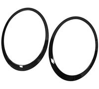 DEMULAX Left and Right Exterior Headlight Trim Ring Cover Gloss Black, for Mini R55 R56 R57 R58 R59 Car Headlight Decoration