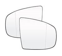 DEMULAX Left Right Side Door Wing Mirror Glass, for BMW, X5 E70 Lci 2007-2013 E71 E72 2008-2014 Heated 4 Pins Lens Convex Exterior Auto Car Wing Mirror Glass Replacement(Left and Right)