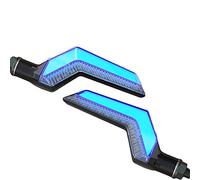 DEMULAX Light Motorcycle Signal Steering Street Bike Indicators 12V Blinkers Daytime Lights Dirt Pit Flashers 2PC Motorcycle Indicator Light(Blue)