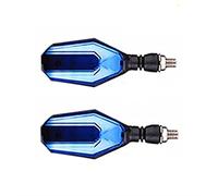 DEMULAX Light Turn Signals Motorcycle Flashing Lights Waterproof Tail Blinkers Brake DRL Stop Signal Lamp Motorcycle Indicator Light(2 blue)