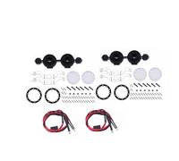 DEMULAX Metal Luggage Carrier Roof Rack 1/10 RC Crawler Car, for Traxxas, TRX4 TRX6 G63, for Axial, SCX10 III OP Accessories Parts Toy Car Roof Rack(Round black light)