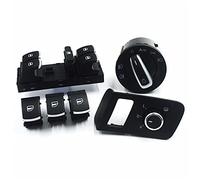 DEMULAX Mirror Fog Lamp Headlight Window Switch Button, for Touran, 5ND 941 431B 5ND 959 855 5K4 959 857 1T1 959 565F Car Fog Light Switch