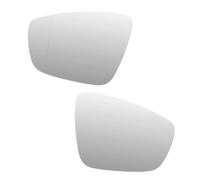 DEMULAX Mirror Glass Backing Plate, for Vw, for Polo 2010-2012-2017 Left Right Side Wing Convex Heated Wide Angle Rearview Back Car Exterior Side Mirror (2pcs)