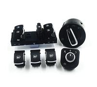 DEMULAX Mirror Headlight Fog Lamp Window Switch Button, for VW, for Jetta, 3, for Golf, 6, for Tiguan, for Passat, B6 CC 3C8941431B 6PCS SET Car Fog Light Switch
