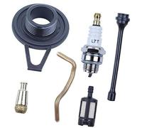 DEMULAX Oil Pump Line Worm Gear Fuel Filter Spark Plug Kit, for Husqvarna, 362 365 371 372 Chainsaw Parts Lawn Mower Spark Plug