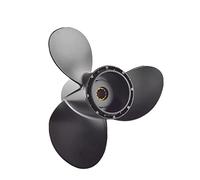 DEMULAX Outboard Propeller 20hp 25hp 30hp 10 1/4x12 Boat Motor Aluminum Screw 3 Blade 10 Spline for 20 25 30 Hp 10.25 * 12inch Boat Propeller Replacement