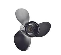 DEMULAX Outboard Propeller 20hp 25hp 30hp 10 1/4x13 Boat Motor Aluminum Screw 3 Blade 10 Spline for 20 25 30 Hp 10.25 * 13inch Boat Propeller Replacement
