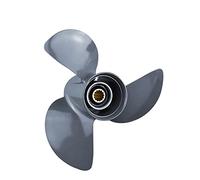 DEMULAX Outboard Propeller 35hp 40hp 50hp 60hp 11 1/4 * 13 Boat Motor Aluminum Alloy Screw 3 Blade 13 Spline Marine Engine Part Boat Propeller Replacement