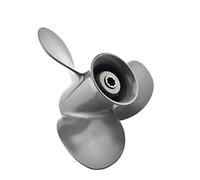DEMULAX Outboard Propeller 8hp 9.9hp 10hp 15hp 20hp 9 1/4 * 10 1/2 Motor Aluminum Alloy 3 Blades 8 Spline Marine Engine Part Boat Propeller Replacement