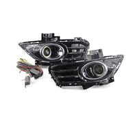 DEMULAX Pair Car Front Lower Bumper Fog Light Grilles Cover Headlights Lamp Set With Wiring Harness, for Ford, for Mondeo, Fusion 2013-2016 Car Front Fog Light Grille