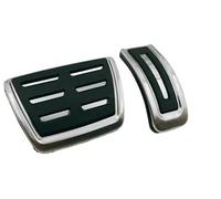 DEMULAX Pedal Pad, for VW, for Caravelle, for Transporter T5 T6 T7 Doubleback Accelerator Brake Stainless Steel No Drilling Pedal Car Foot Pedals Car Pedal Cover Set(BLACK 2PIECES)