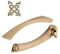 DEMULAX Right Left Side Inner Front Door Panel Handle Pull Trim+Cover, for BMW, E90 E91 3 Series Car Interior Accessories 51417230849 51416971289 Car Door Handle Interior(Beige-2pcs-Left)