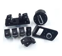 DEMULAX Saftey Door Fuel Tank Mirror Fog Lamp Headlight Window Switch Button, for VW, for Touran, for Caddy, 1J4959857B 1T0959851 1T1 959 Car Fog Light Switch(Set)
