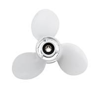 DEMULAX Ship Engine Outboard Propeller 3-Bladed Rotary Paddle 683-45941-00-El 9 1/4 X 12, for Yamaha, 9.9-15Hp Aluminum 8 Spline Tooths Boat Outboard Propeller
