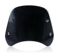 DEMULAX Smoke Black Clear Front Windshield Headlight Protector Windscreen Wind Deflector Motorcycle Leoncino 250 Motorcycle Windscreen(Black)