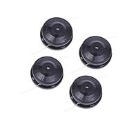 DEMULAX Universal Strimmer Head, 4 Pack Petrol Strimmer Replacement Head Dual 2 Line Petrol Strimmer Trimmer Brushcutter Bump Feed Spool Head, M10 x 1.25 LHF Black Lawn mower spool