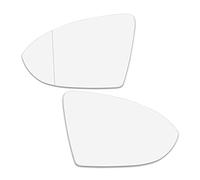 DEMULAX Wide Angle Exterior Mirror Glass Heated With Backing Plate Side Rear View, for Golf, MK7 2013-2016 Car Wing Mirror Glass Replacement