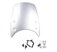 DEMULAX Windscreen ABS ABS Windshield Headlight Fairing Cover Flyscreen, for BMW, R NINE T 2014 2015 2016 2017 R9T R NINET Motorcycle Windscreen(Silver)