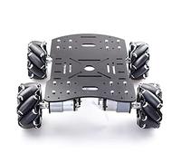 DEMUR 10KG Load Metal Omni Mecanum Wheel Robot Car Chassis Kit With 4pcs Encoder Motor For Arduino Raspberry Pi DIY STEM Toy Parts Mecanum Wheel (Size : Single Chassis)