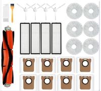 DEMUR For Dreame L10s Ultra S10 S10 Pro Mijia Omni 1S B101CN B116 Robot Vacuum Spare Parts Main Side Brush Hepa Filter Vacuum Brushes (Size : 25pcs)