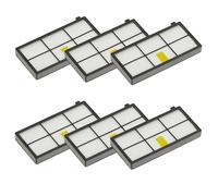 DEMUR For IRobot Roomba 960 900 891 800 Series Accessories Spare Parts Vacuum Cleaner Replenishment Kit Rubber Side Brush HEPA FILTER Vacuum Brushes (Size : 6PCS Filter)