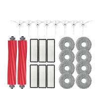 DEMUR For Roborock Q Revo / P10 A7400RR Robot Vacuums Cleaner Accessory Main Side Brush Hepa Filter Mop Cloths Dust Bag Spare Part Vacuum Brushes (Size : 24pcs-01)