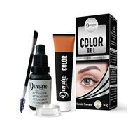 Demure Eyebrow and Eyelash Tint Kit, Up to 30 Applications, Up to 4 Weeks Lasting Effect, Lash and Brow Dye Kit with Keratin, Color Tint for Lashes and Brows (1.0 Black)