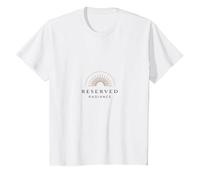 Demure Reserved Radiance | Elegant Sunburst Art T-Shirt, Kids, White, 2 Years