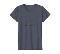 Demure Reserved Radiance | Elegant Sunburst Art T-Shirt, Women, Heather Blue, XS