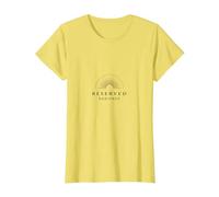 Demure Reserved Radiance | Elegant Sunburst Art T-Shirt, Women, Lemon, S