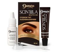 Demure Scintilla Eyebrow Tint Kit with Activator, 3.0 Dark Brown Brow Dye