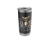 Demure? Very Lemur, Very Mindful! Funny Inspirational Pun Stainless Steel Insulated Tumbler