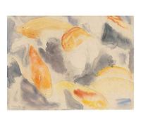 Demuth Fish Serie Nummer 4 Gemälde, großer Kunstdruck auf Leinwand, Premium-Wandbild