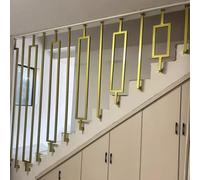 den Decorative Stair Railing - 95cm Rectangular Iron il for Ceiling/Stair Steps Level & Inclined Stairs Transition Balustrade & Stylish Safety Solution