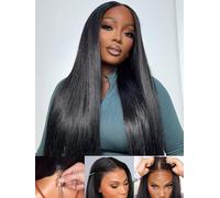 denacfi Glueless Human Hair Wigs Pre Plucked Pre Plucked 9x6 Lace Front Wigs 250 Density 12A Brazilian Virgin Human Hair Wigs Ready to Wear Wig