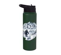 Denali Alaska Bigfoot Sasquatch Summit Team Mountain Hiking Stainless Steel Insulated Water Bottle