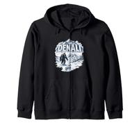 Denali Alaska Bigfoot Sasquatch Summit Team Mountain Hiking Zip Hoodie