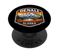 Denali Alaska Mountain Climbing Souvenir Memorabilia Hiker PopSockets Adhesive PopGrip