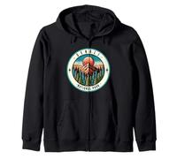 Denali Alaska Mountains Summer Family Trip Zip Hoodie