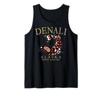 Denali Alaska Salmon Since 9000 BC Tan Letters Tank Top