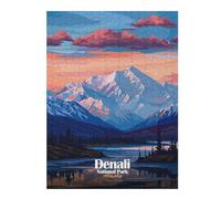 Denali National Park Alaska Landscape Picture Puzzle for Adults, 500 PCS