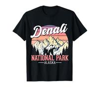 Denali National Park Alaska Retro Mountain Adventure Art T-Shirt