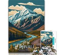 Denali National Park Jigsaws Puzzles 1000 Pieces for Teenagers Gifts,for Educational Game Challenge Toy Unique Home Decor And Gifts 75x50cm