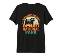 Denali National Park Preserve Alaska Brown Bear Grunge Premium T-Shirt